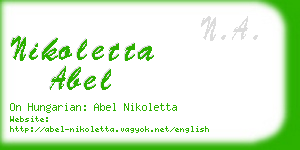 nikoletta abel business card